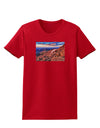 Colorado Mtn Sunset Womens Dark T-Shirt-TooLoud-Red-X-Small-Davson Sales