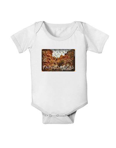 Colorado Painted Rocks Text Baby Romper Bodysuit-Baby Romper-TooLoud-White-06-Months-Davson Sales