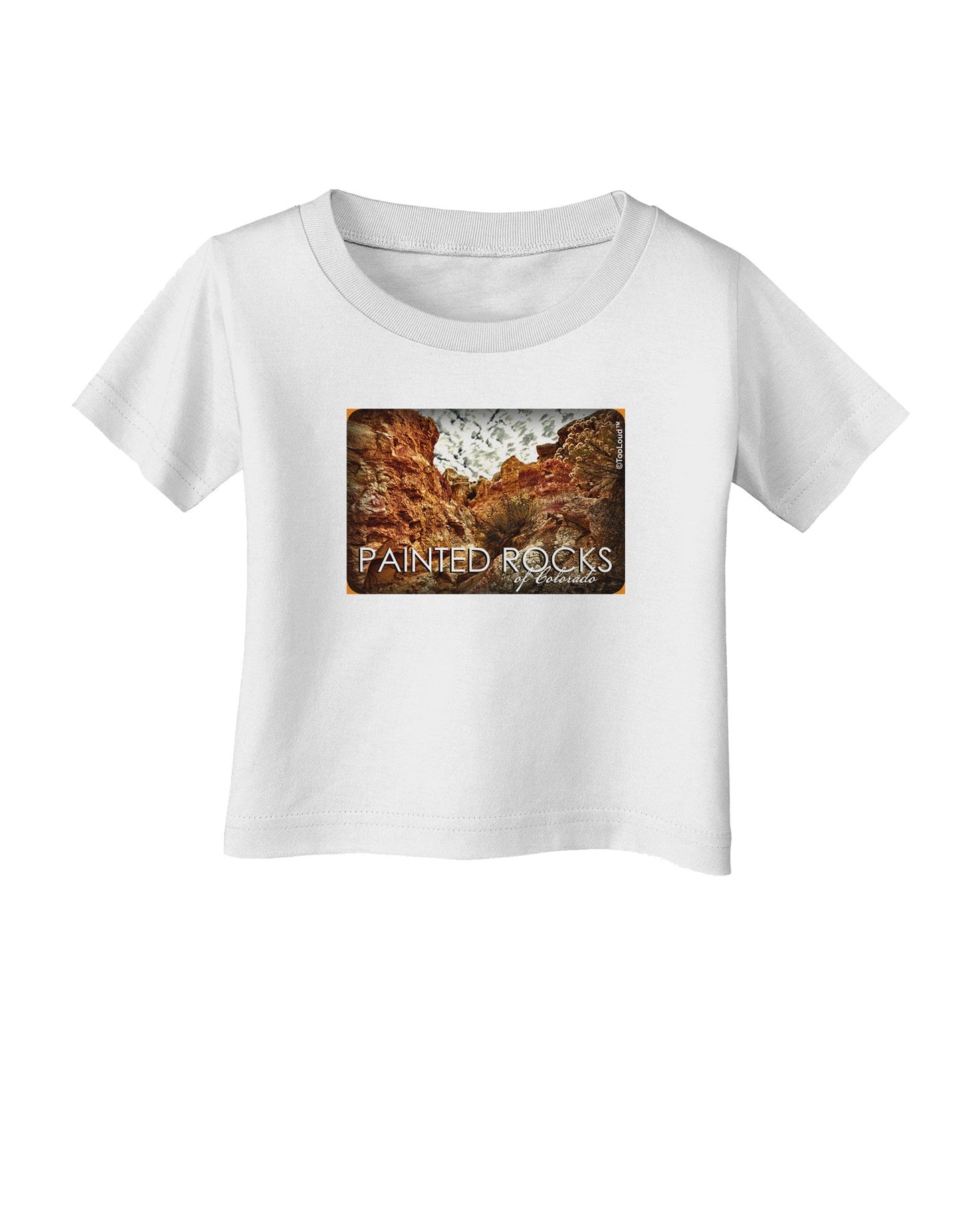 Colorado Painted Rocks Text Infant T-Shirt-Infant T-Shirt-TooLoud-White-06-Months-Davson Sales