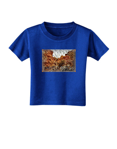 Colorado Painted Rocks Text Toddler T-Shirt Dark-Toddler T-Shirt-TooLoud-Royal-Blue-2T-Davson Sales