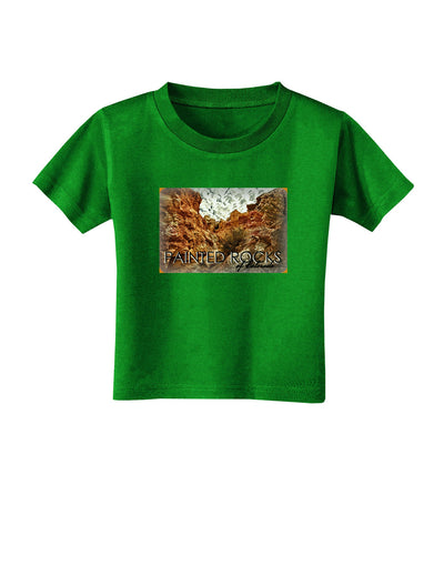 Colorado Painted Rocks Text Toddler T-Shirt Dark-Toddler T-Shirt-TooLoud-Clover-Green-2T-Davson Sales