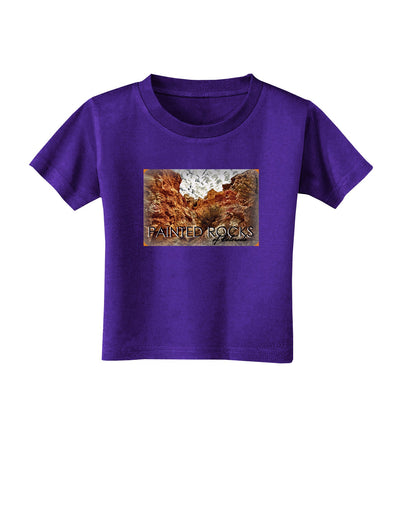 Colorado Painted Rocks Text Toddler T-Shirt Dark-Toddler T-Shirt-TooLoud-Purple-2T-Davson Sales