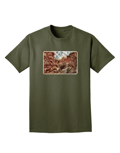 Colorado Painted Rocks Watercolor Adult Dark T-Shirt-Mens T-Shirt-TooLoud-Military-Green-Small-Davson Sales