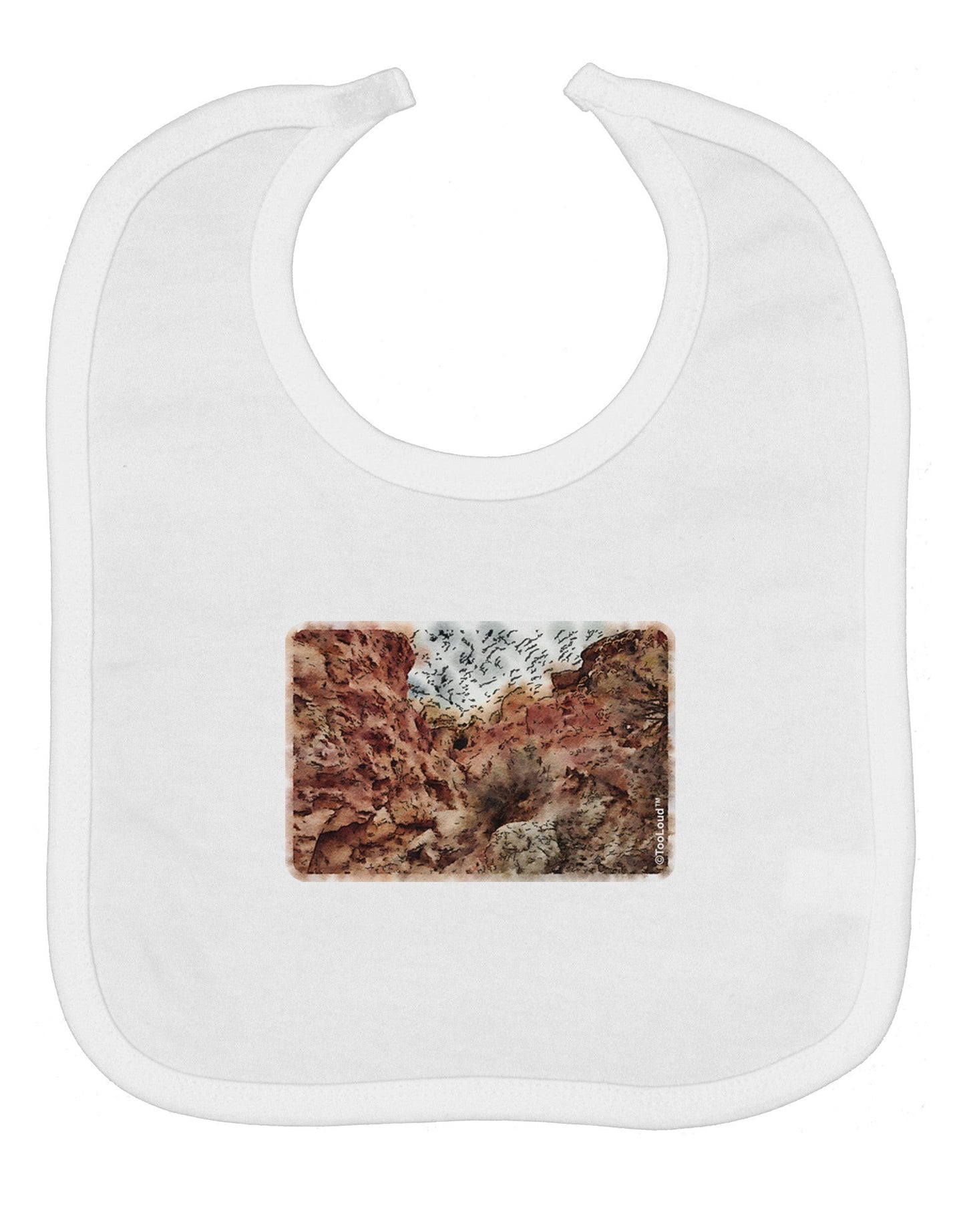 Colorado Painted Rocks Watercolor Baby Bib
