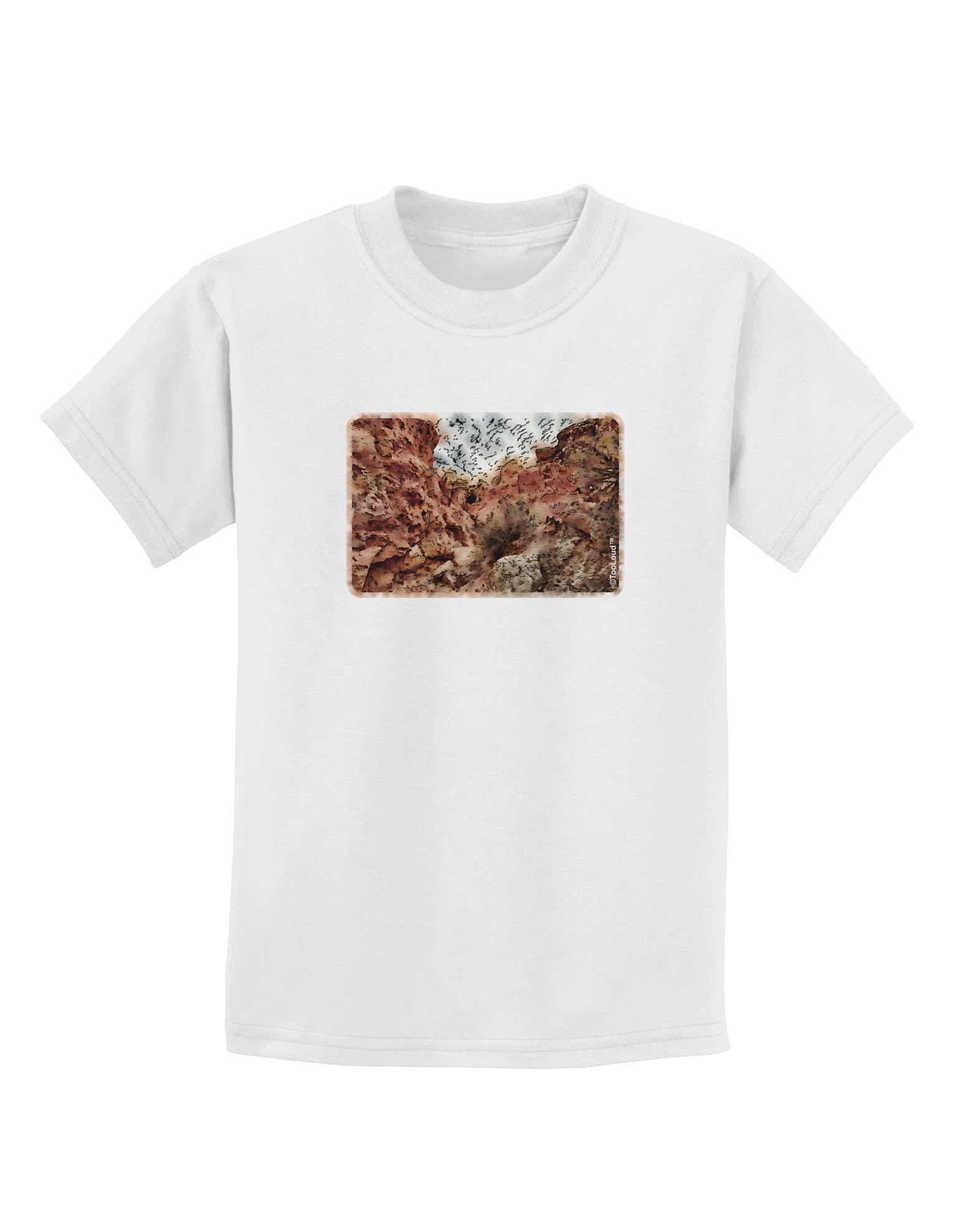 Colorado Painted Rocks Watercolor Childrens T-Shirt-Childrens T-Shirt-TooLoud-White-X-Small-Davson Sales