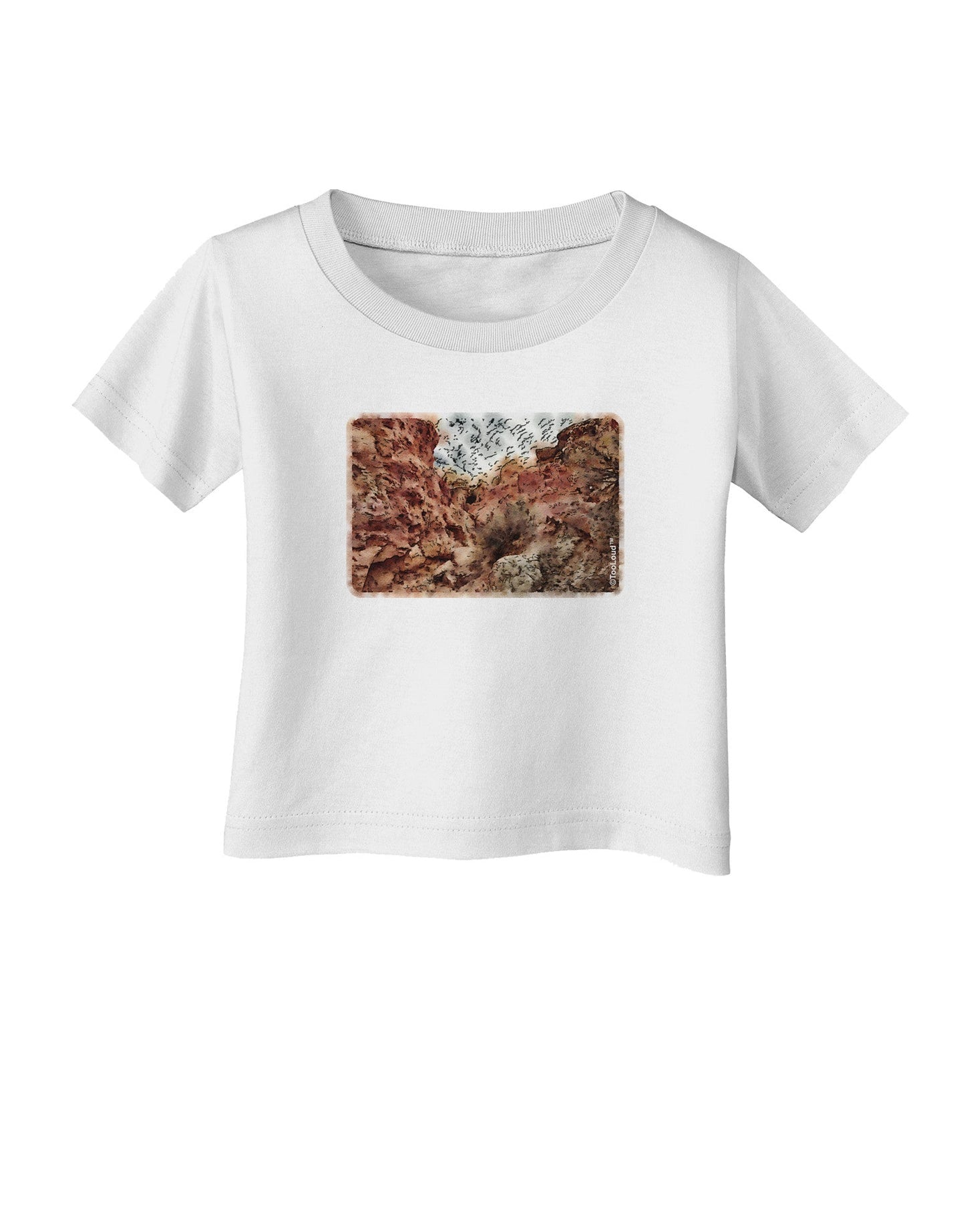Colorado Painted Rocks Watercolor Infant T-Shirt-Infant T-Shirt-TooLoud-White-06-Months-Davson Sales