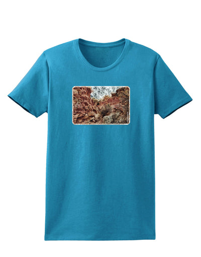 Colorado Painted Rocks Watercolor Womens Dark T-Shirt-Womens T-Shirt-TooLoud-Turquoise-X-Small-Davson Sales