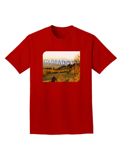 Colorado Postcard Gentle Sunrise Adult Dark T-Shirt-Mens T-Shirt-TooLoud-Red-Small-Davson Sales