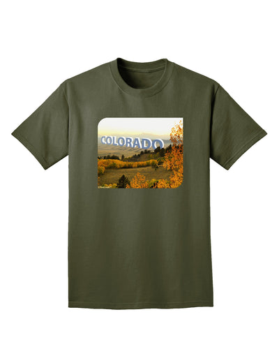 Colorado Postcard Gentle Sunrise Adult Dark T-Shirt-Mens T-Shirt-TooLoud-Military-Green-Small-Davson Sales