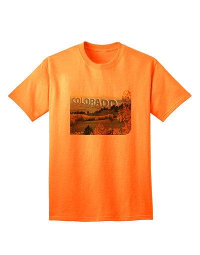 Colorado Postcard Gentle Sunrise Adult T-Shirt-Mens T-Shirt-TooLoud-Neon-Orange-Small-Davson Sales