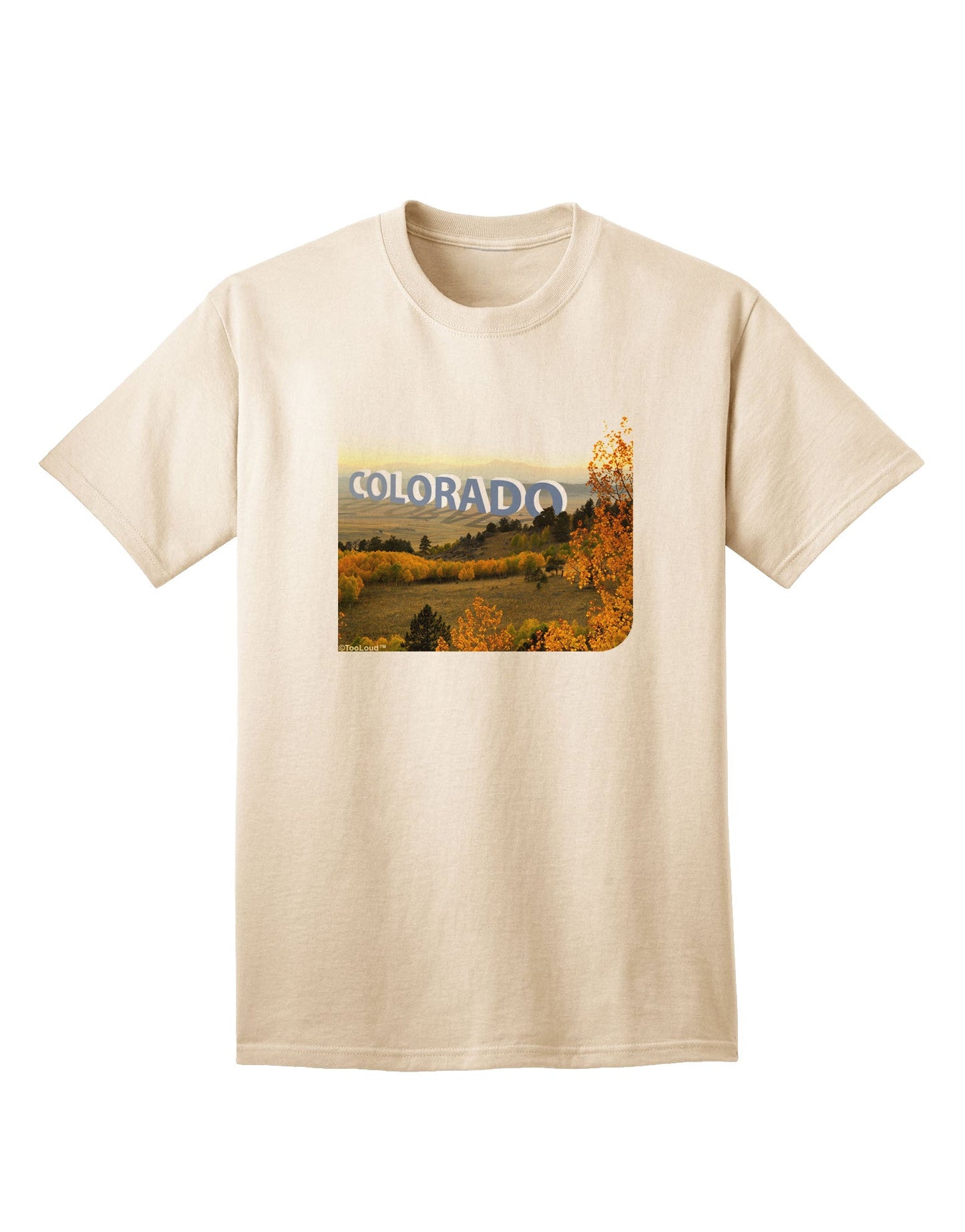Colorado Postcard Gentle Sunrise Adult T-Shirt-Mens T-Shirt-TooLoud-Natural-Small-Davson Sales