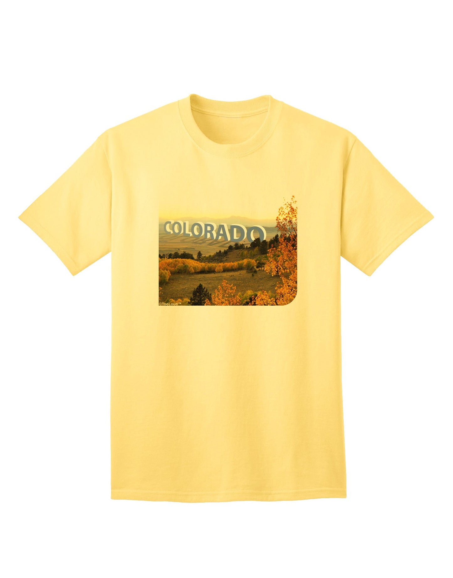 Colorado Postcard Gentle Sunrise Adult T-Shirt-Mens T-Shirt-TooLoud-Yellow-Small-Davson Sales