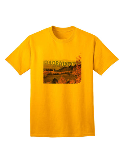 Colorado Postcard Gentle Sunrise Adult T-Shirt-Mens T-Shirt-TooLoud-Gold-Small-Davson Sales