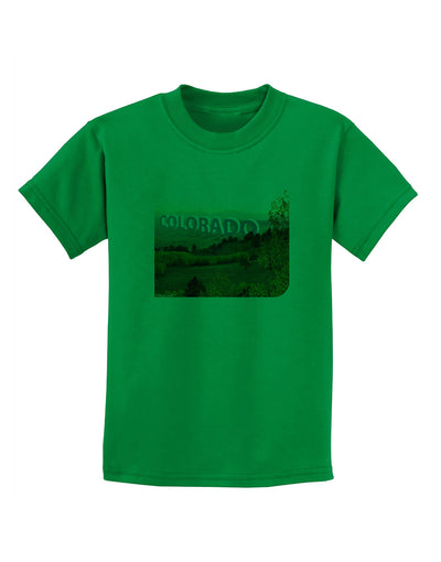 Colorado Postcard Gentle Sunrise Childrens T-Shirt-Childrens T-Shirt-TooLoud-Kelly-Green-X-Small-Davson Sales