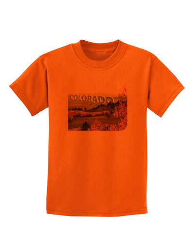 Colorado Postcard Gentle Sunrise Childrens T-Shirt-Childrens T-Shirt-TooLoud-Orange-X-Small-Davson Sales