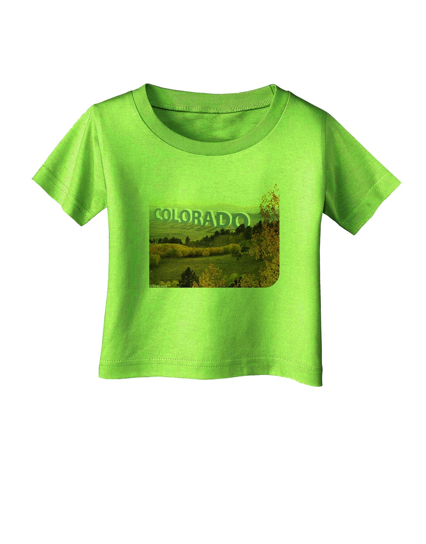 Colorado Postcard Gentle Sunrise Infant T-Shirt-Infant T-Shirt-TooLoud-Lime-Green-06-Months-Davson Sales