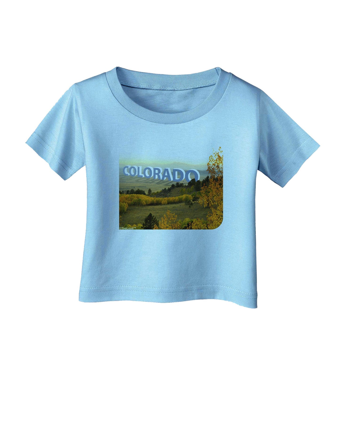 Colorado Postcard Gentle Sunrise Infant T-Shirt-Infant T-Shirt-TooLoud-Aquatic-Blue-06-Months-Davson Sales