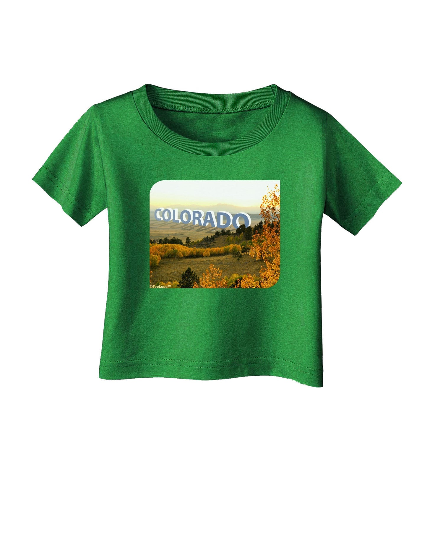 Colorado Postcard Gentle Sunrise Infant T-Shirt Dark by-Infant T-Shirt-TooLoud-Clover-Green-06-Months-Davson Sales