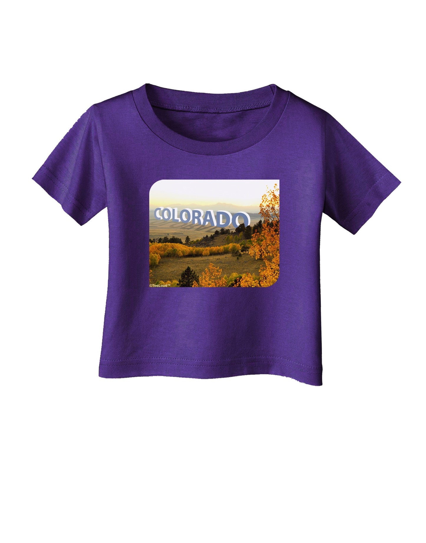 Colorado Postcard Gentle Sunrise Infant T-Shirt Dark by-Infant T-Shirt-TooLoud-Purple-06-Months-Davson Sales