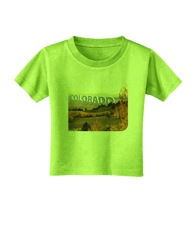 Colorado Postcard Gentle Sunrise Toddler T-Shirt-Toddler T-Shirt-TooLoud-Lime-Green-2T-Davson Sales