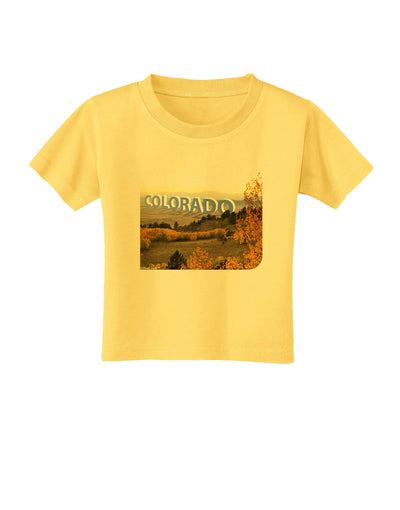 Colorado Postcard Gentle Sunrise Toddler T-Shirt-Toddler T-Shirt-TooLoud-Yellow-2T-Davson Sales