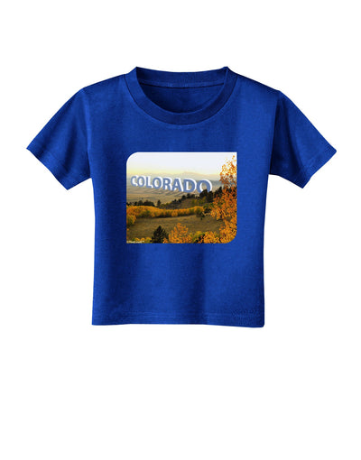 Colorado Postcard Gentle Sunrise Toddler T-Shirt Dark by-Toddler T-Shirt-TooLoud-Royal-Blue-2T-Davson Sales