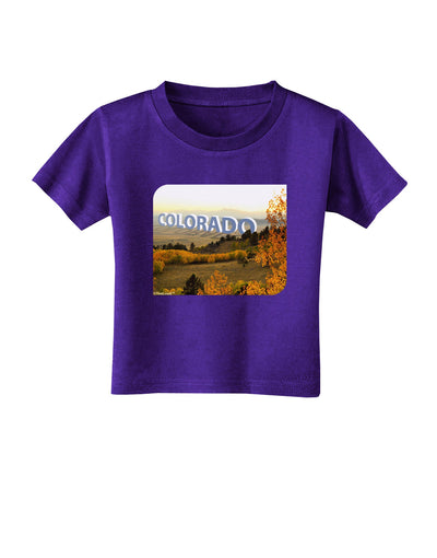 Colorado Postcard Gentle Sunrise Toddler T-Shirt Dark by-Toddler T-Shirt-TooLoud-Purple-2T-Davson Sales