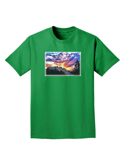 Colorado Rainbow Sunset Adult Dark T-Shirt-Mens T-Shirt-TooLoud-Kelly-Green-Small-Davson Sales