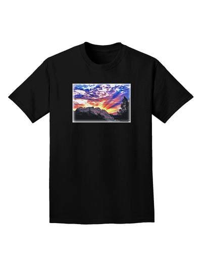 Colorado Rainbow Sunset Adult Dark T-Shirt-Mens T-Shirt-TooLoud-Black-Small-Davson Sales