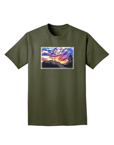 Colorado Rainbow Sunset Adult Dark T-Shirt-Mens T-Shirt-TooLoud-Military-Green-Small-Davson Sales