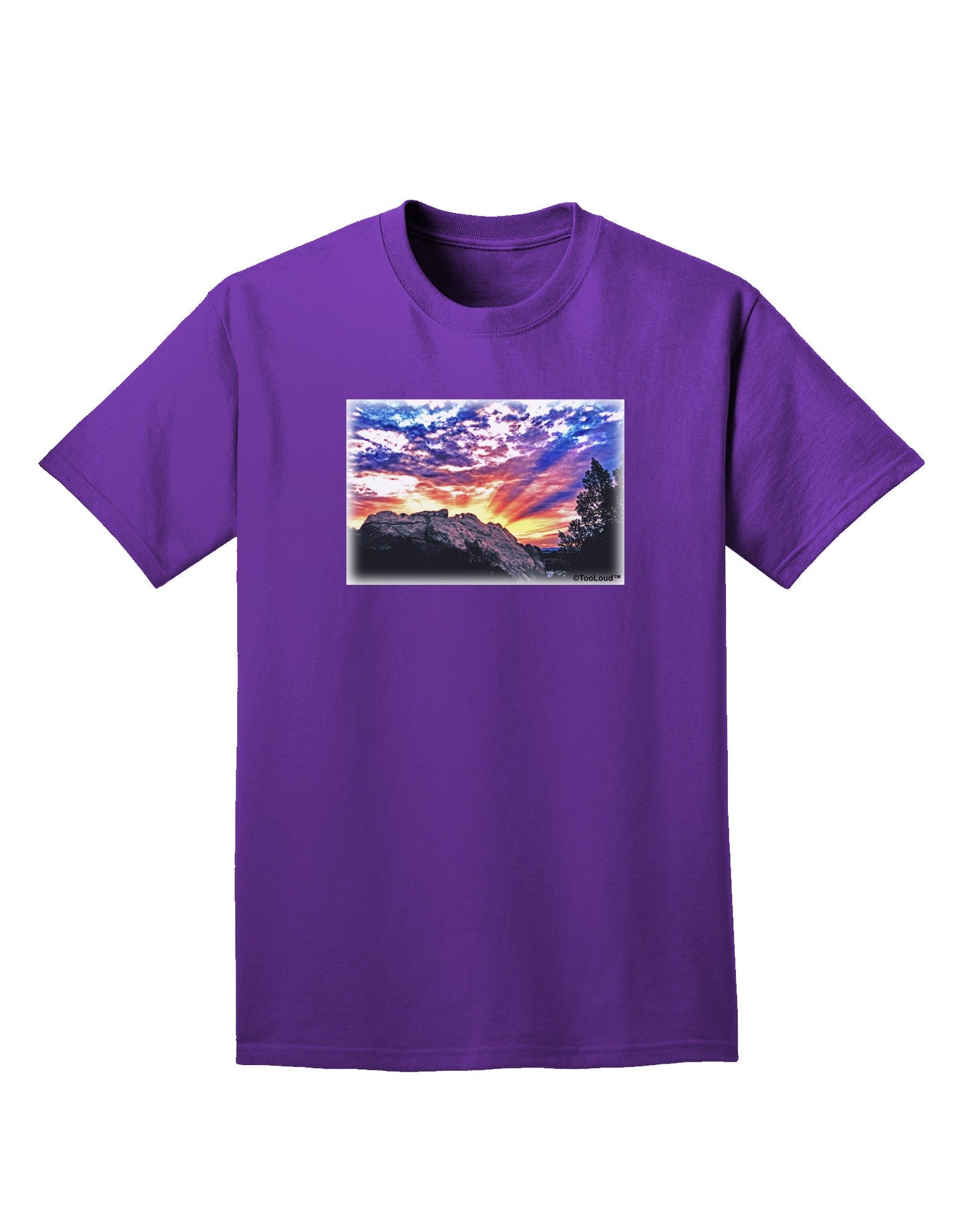 Colorado Rainbow Sunset Adult Dark T-Shirt-Mens T-Shirt-TooLoud-Purple-Small-Davson Sales