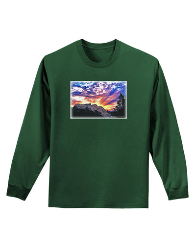 Colorado Rainbow Sunset Adult Long Sleeve Dark T-Shirt-TooLoud-Dark-Green-Small-Davson Sales