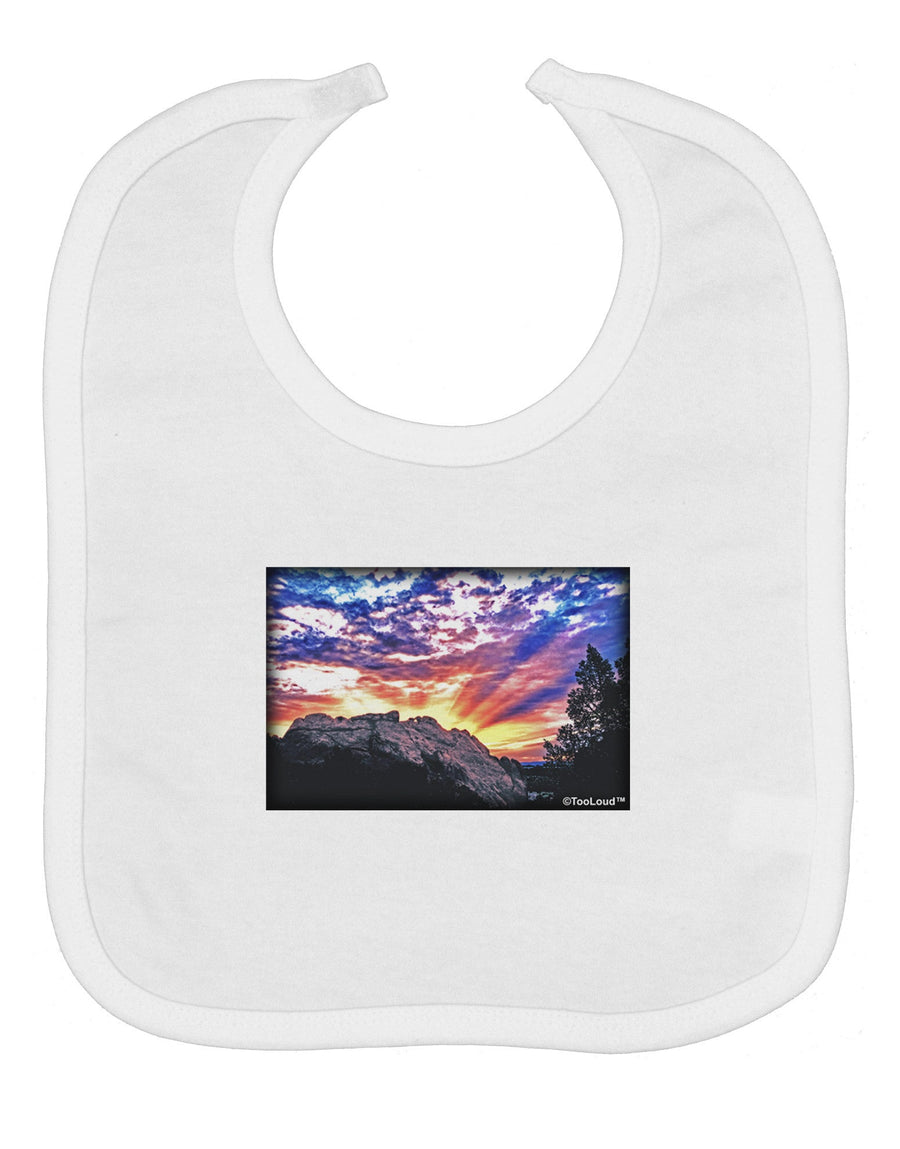 Colorado Rainbow Sunset Baby Bib