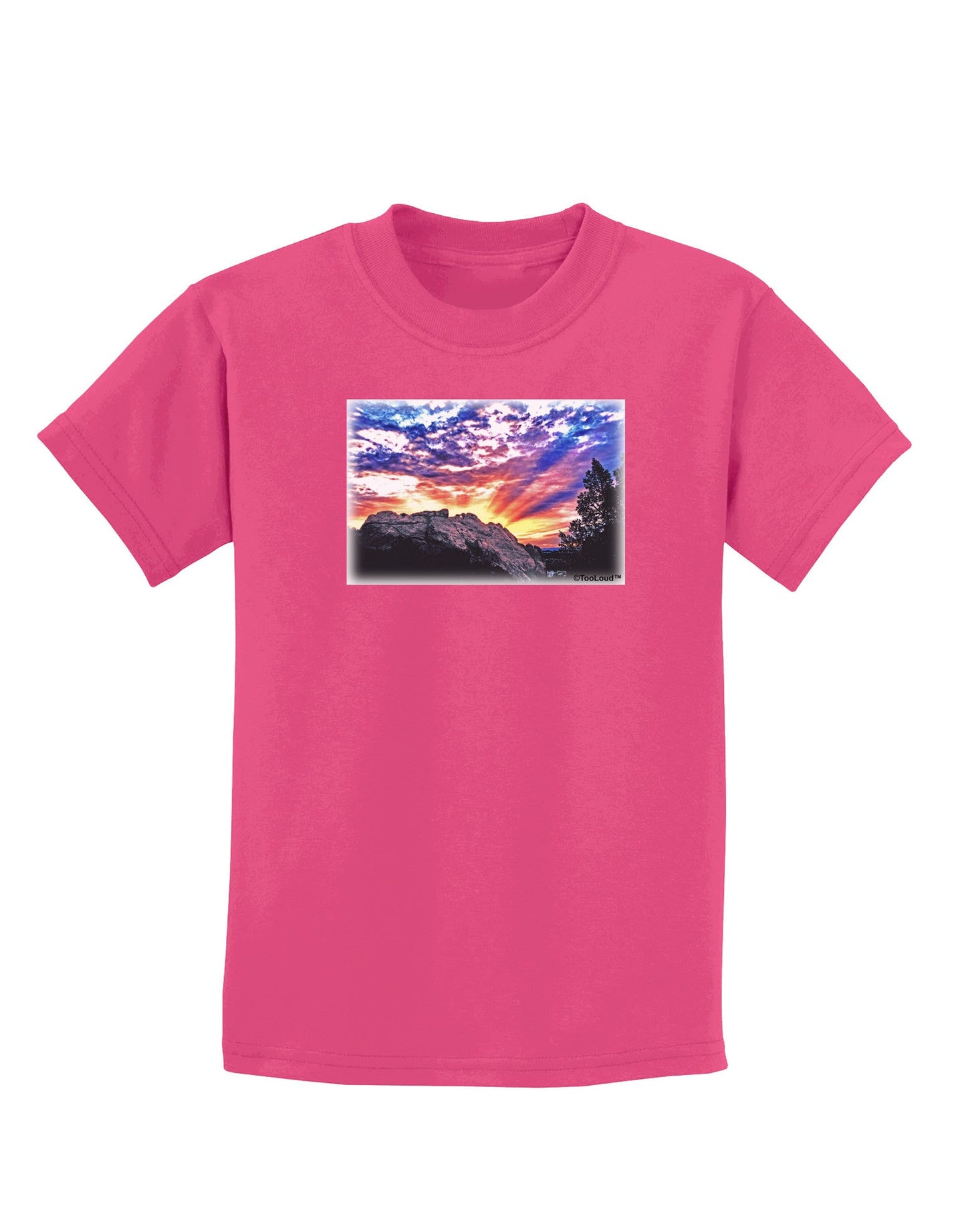Colorado Rainbow Sunset Childrens Dark T-Shirt-Childrens T-Shirt-TooLoud-Sangria-X-Small-Davson Sales
