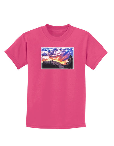 Colorado Rainbow Sunset Childrens Dark T-Shirt-Childrens T-Shirt-TooLoud-Sangria-X-Small-Davson Sales