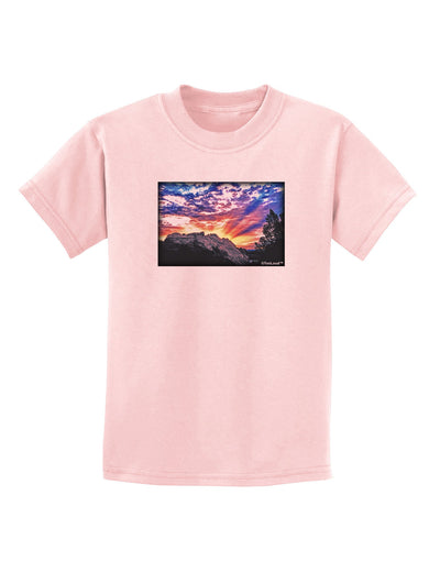 Colorado Rainbow Sunset Childrens T-Shirt-Childrens T-Shirt-TooLoud-PalePink-X-Small-Davson Sales