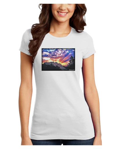 Colorado Rainbow Sunset Juniors T-Shirt-Womens Juniors T-Shirt-TooLoud-White-Juniors Fitted X-Small-Davson Sales