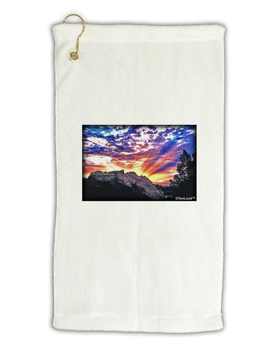 Colorado Rainbow Sunset Micro Terry Gromet Golf Towel 16 x 25 inch-Golf Towel-TooLoud-White-Davson Sales