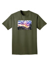 Colorado Rainbow Sunset Text Adult Dark T-Shirt-Mens T-Shirt-TooLoud-Military-Green-Small-Davson Sales