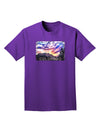 Colorado Rainbow Sunset Text Adult Dark T-Shirt-Mens T-Shirt-TooLoud-Purple-Small-Davson Sales