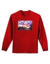 Colorado Rainbow Sunset Text Adult Long Sleeve Dark T-Shirt-TooLoud-Red-Small-Davson Sales