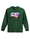 Colorado Rainbow Sunset Text Adult Long Sleeve Dark T-Shirt-TooLoud-Dark-Green-Small-Davson Sales