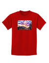 Colorado Rainbow Sunset Text Childrens Dark T-Shirt-Childrens T-Shirt-TooLoud-Red-X-Small-Davson Sales
