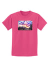Colorado Rainbow Sunset Text Childrens Dark T-Shirt-Childrens T-Shirt-TooLoud-Sangria-X-Small-Davson Sales
