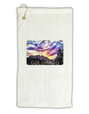 Colorado Rainbow Sunset Text Micro Terry Gromet Golf Towel 16 x 25 inch-Golf Towel-TooLoud-White-Davson Sales