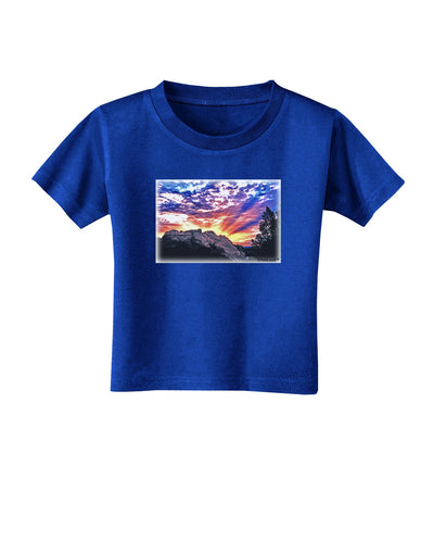 Colorado Rainbow Sunset Toddler T-Shirt Dark-Toddler T-Shirt-TooLoud-Royal-Blue-2T-Davson Sales