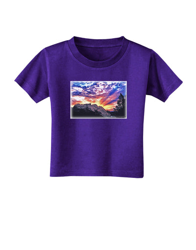 Colorado Rainbow Sunset Toddler T-Shirt Dark-Toddler T-Shirt-TooLoud-Purple-2T-Davson Sales