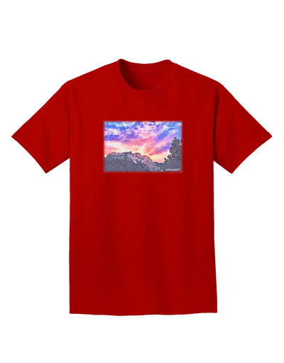 Colorado Rainbow Sunset Watercolor Adult Dark T-Shirt-Mens T-Shirt-TooLoud-Red-Small-Davson Sales