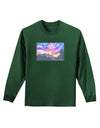 Colorado Rainbow Sunset Watercolor Adult Long Sleeve Dark T-Shirt-TooLoud-Dark-Green-Small-Davson Sales