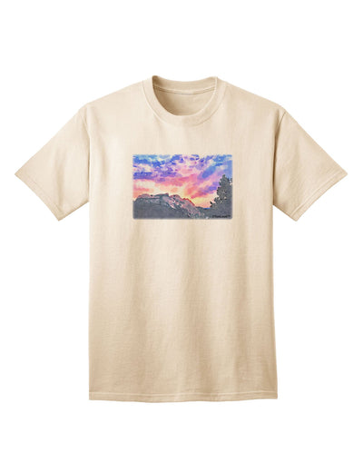 Colorado Rainbow Sunset Watercolor Adult T-Shirt-Mens T-Shirt-TooLoud-Natural-Small-Davson Sales